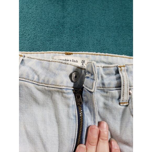 Abercrombie & Fitch Jeans Sz 6 Long Womens Blue Stretch Pants High Rise Skinny - Picture 5 of 12
